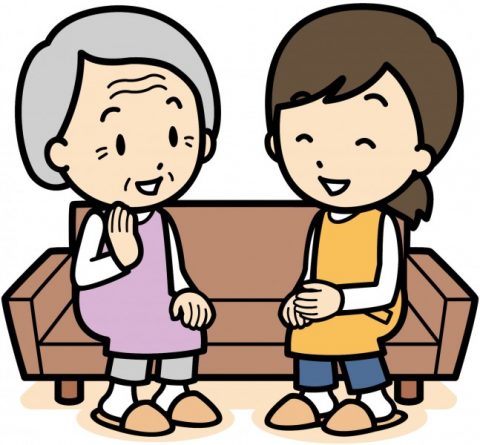 会話を楽しむシニア